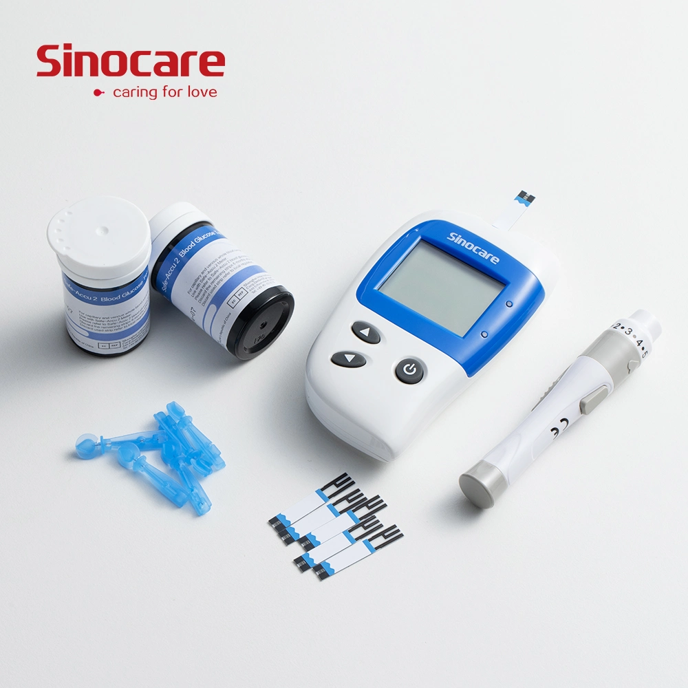 Sinocare Safe Accu2 Blood Glucometer Kit Blood Glucose Monitoring System