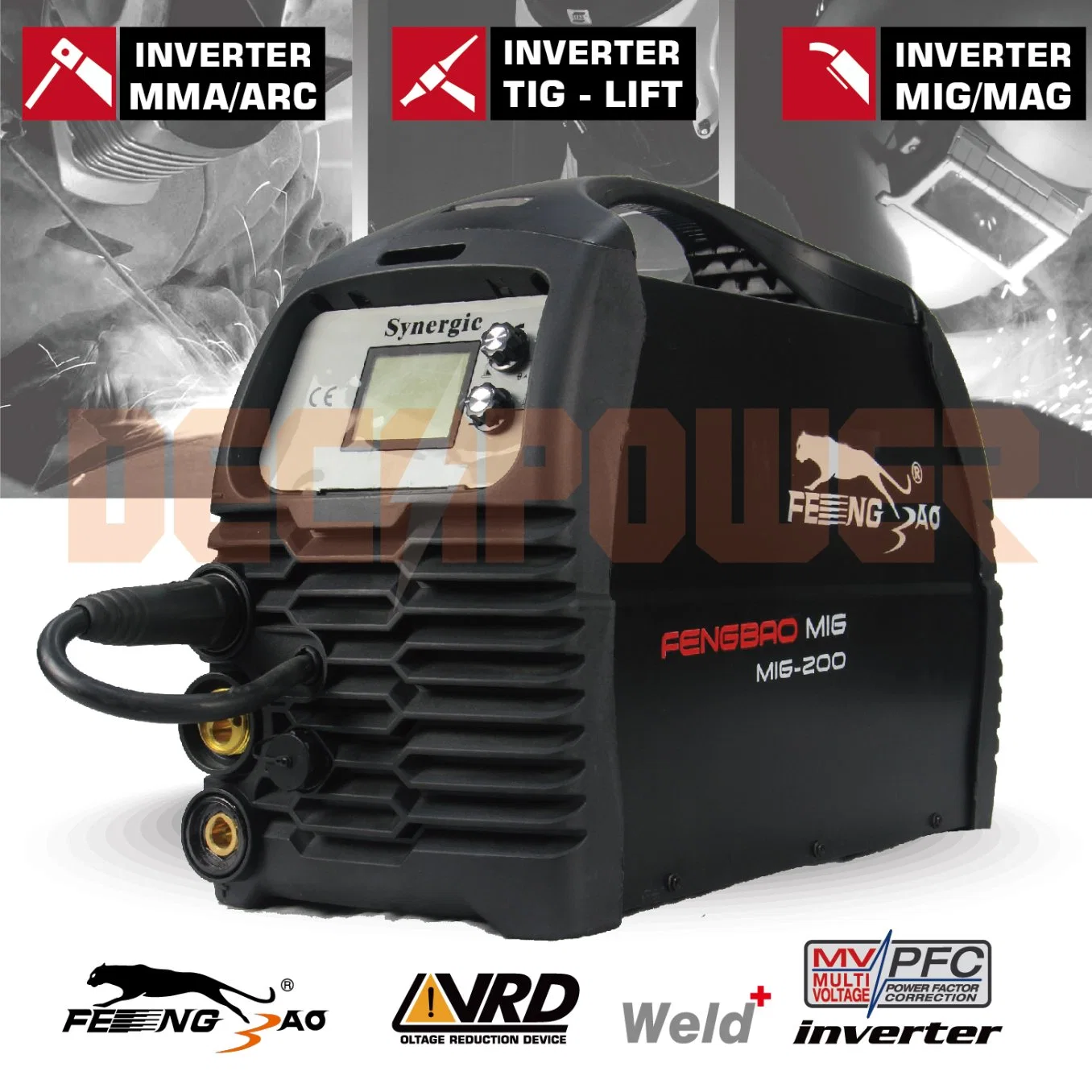 4en1 MMA/Multifunción TIG MIG/MAG/Equipos de soldadura Inverter DC