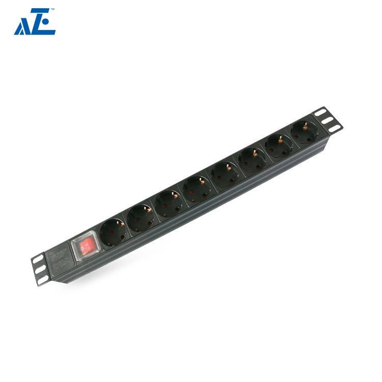 High quality/High cost performance  Germany Type 6ways 8 Ways 9 Ways Socket Cabinet and Rack PDU