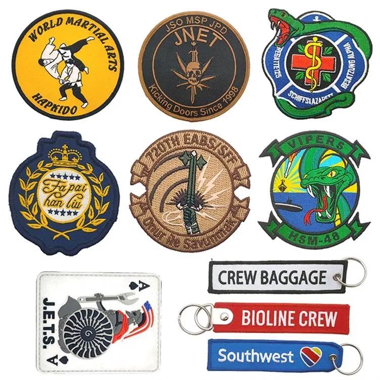 China Custom 3D Soft PVC Patch Embroidery Custom Design Accept Team Spangle Edge Woven Embroidery Patches for Golfcap