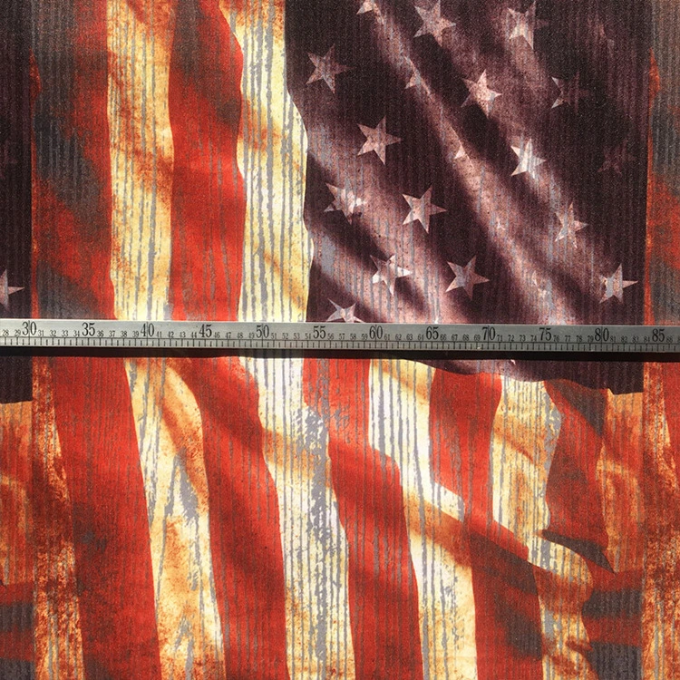 Oxford Waterproof Printed Fabric American Flag impresión digital a medida Para tela exterior mujeres vestir tela y tela de mesa