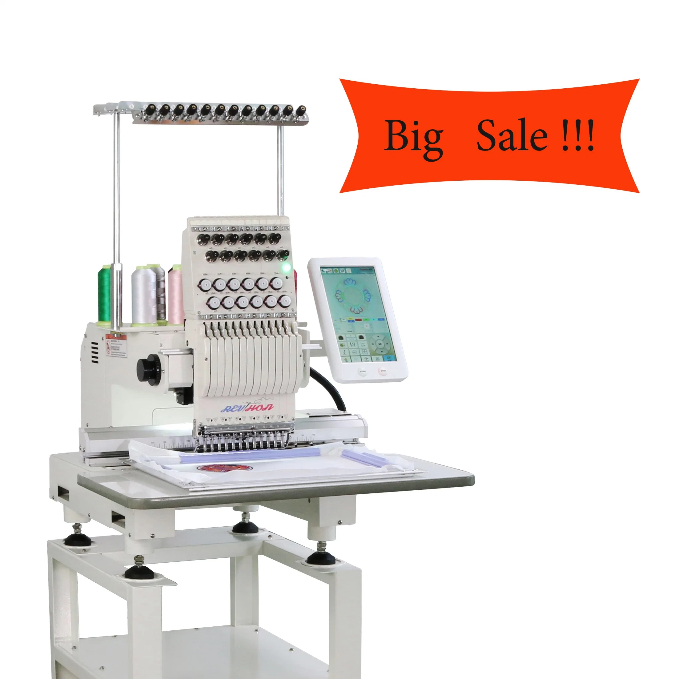 Single Head Embroidery Machine with Cap/Flat/T-Shirt Touch Screen Easy Controling