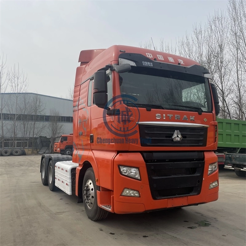 China 2017/2018/2019 año de uso 430hp /440 HP Sinotruk HOWO Sitrak T7h GNC tractor Truck Head 6X4 usado GNC Euro 5 Camiones de tractor