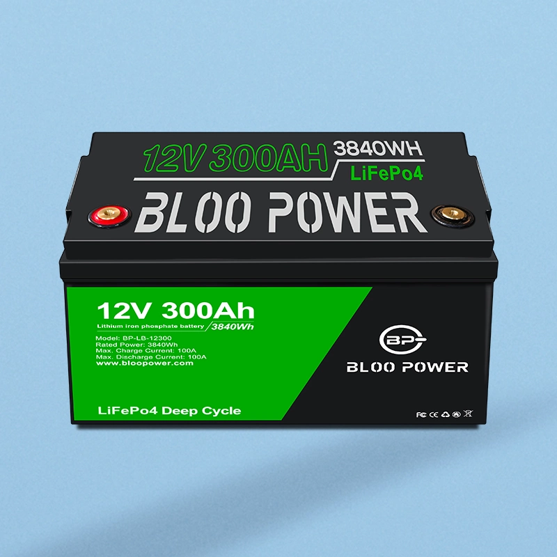 Bloopower 12V 50ah 100ah 120ah 150ah 200ah 300ah 400ah for Electric Mining Truck Oil Field Vehicle School Bus Storage