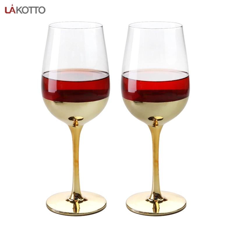 Cycle de fantaisie de luxe unique 460ml Handmade Electroplated Or Rose Cristal découlait gobelet Verres à Cocktail de verres à vin