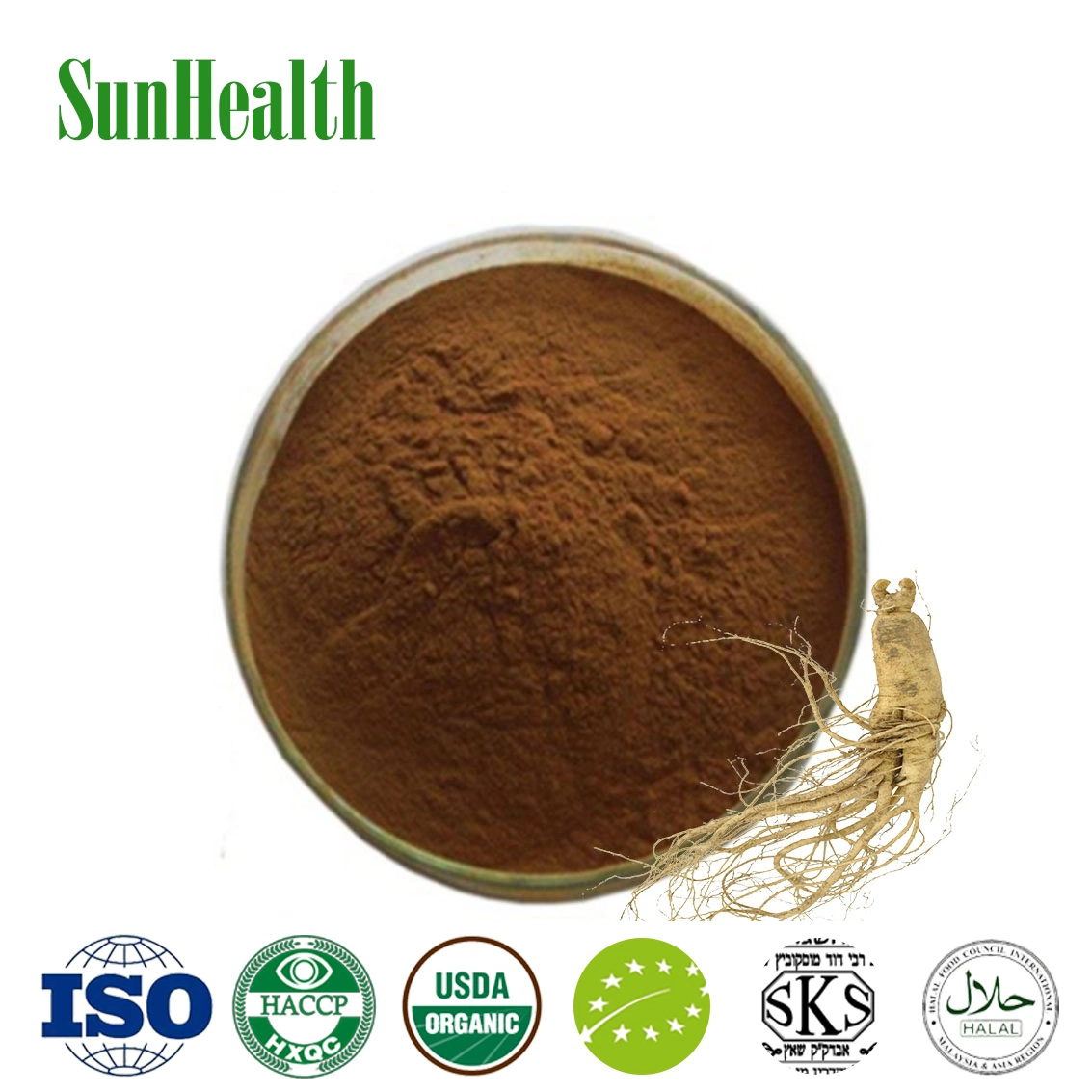 Le ginseng indien naturelle de grande qualité Withania somnifera poudre Ashwagandha extrait