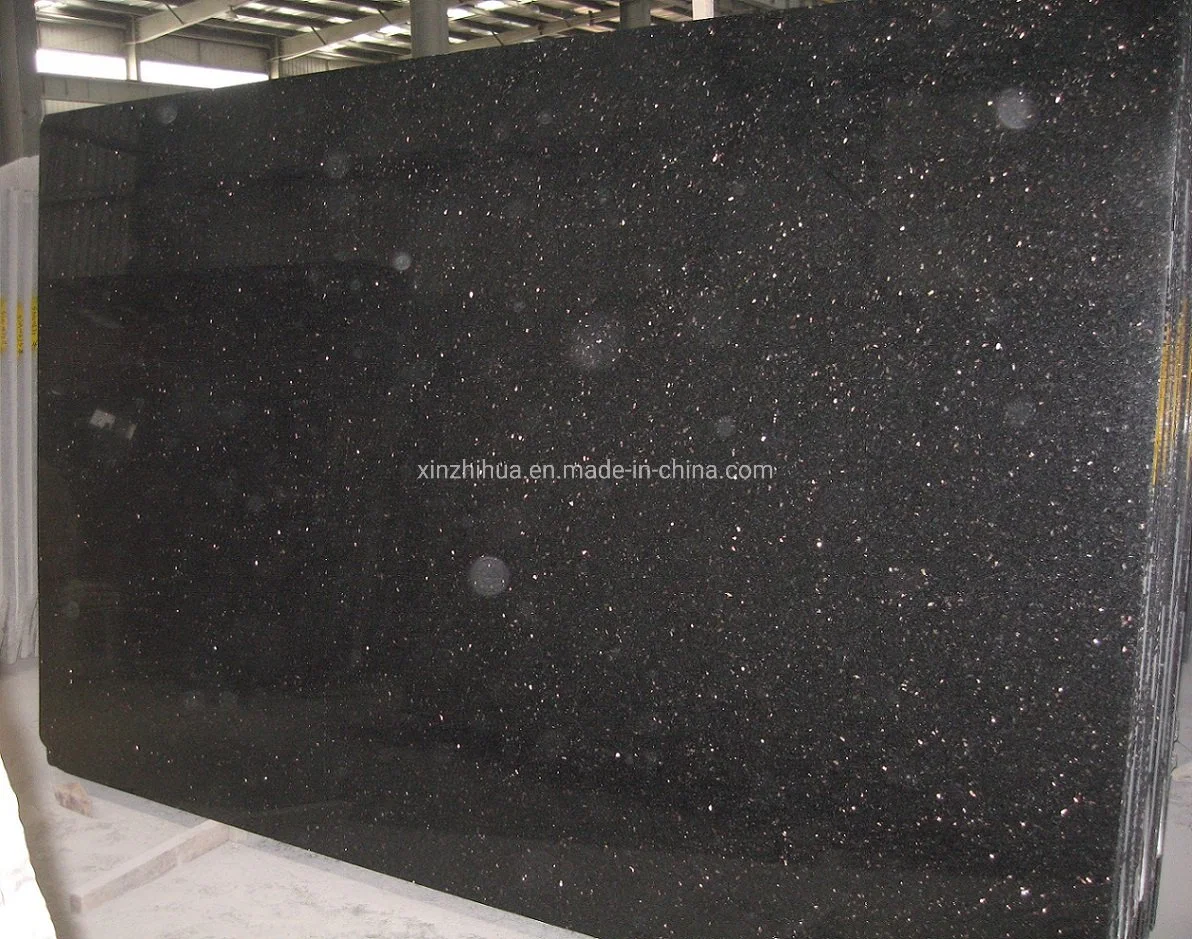 Importar/Exótico Black Galaxy paneles de piedra de granito cocina encimera de baño/pasos/adoquines baldosas