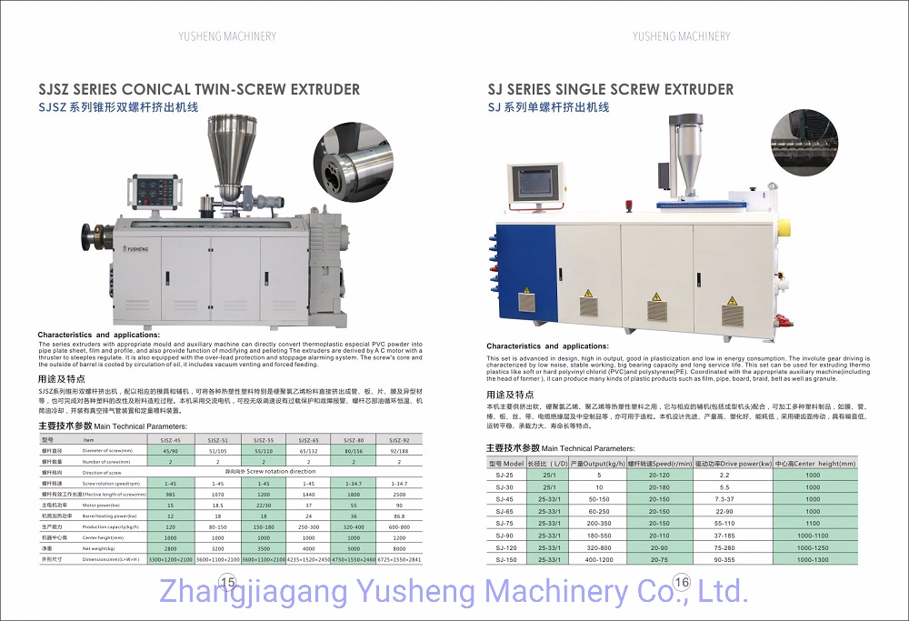 Plastic Machinery PVC Pipe Extrusion Line