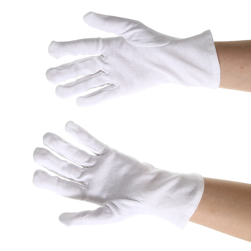 White Cotton Ceremony Nylon/Cotton Uniform Band Parade Jewelry Gloves