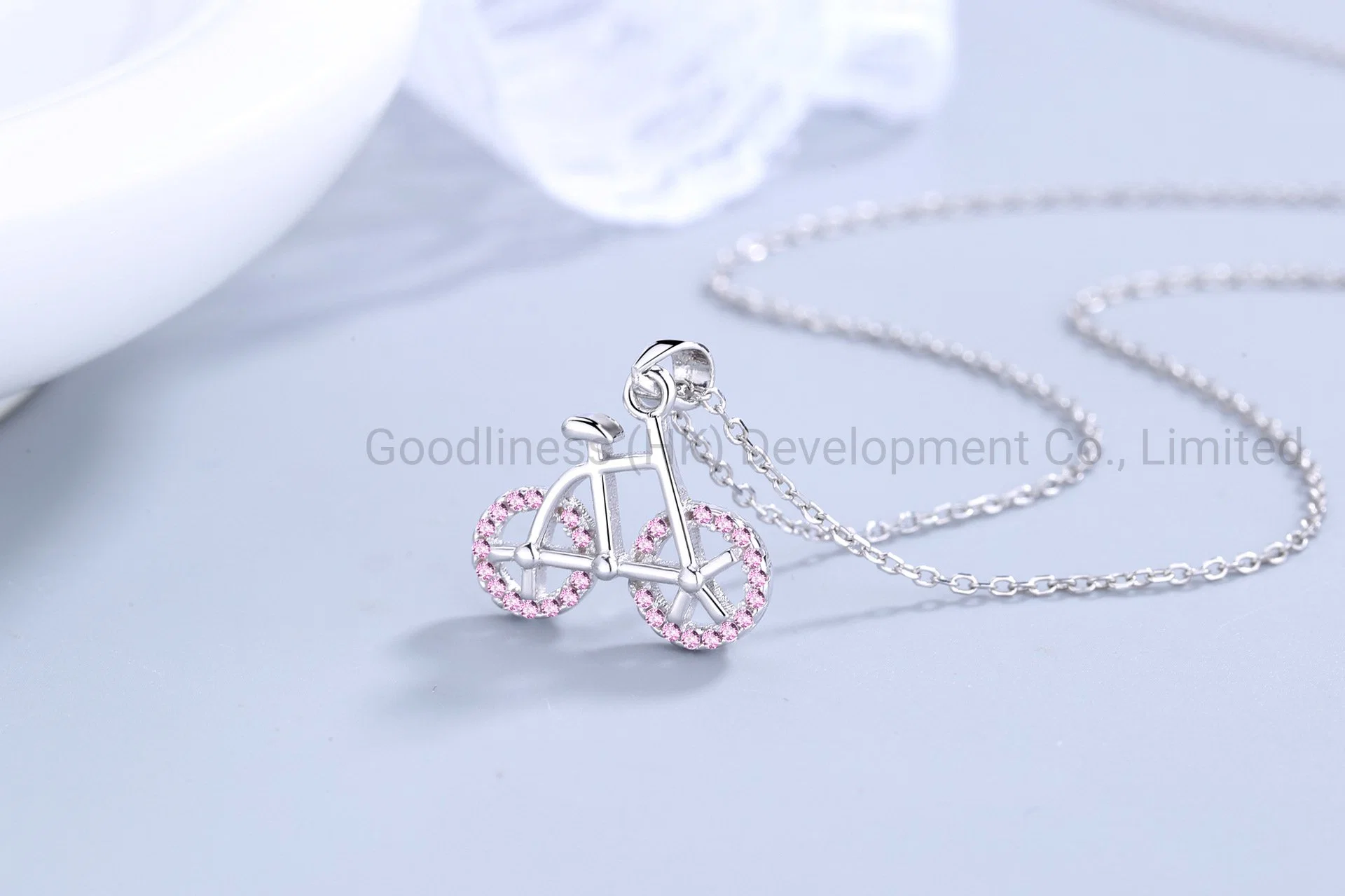 Bicicleta dulce Necklace fabricante coreano de Preciosas Joyas de Plata al por mayor