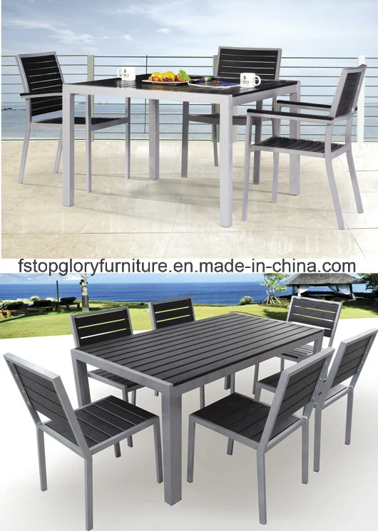 Chinese Wholesale/Supplier PE Rattan Garden Table Dining Chair Set Outdoor Furniture