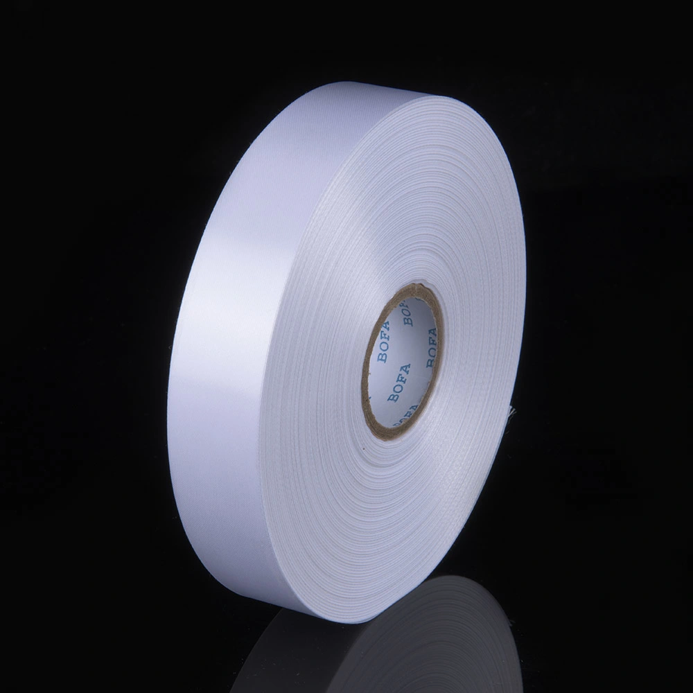 Manufacturer Garment Use Polyester Single Face Satin Ribbon Wash Printed Label for Clothing