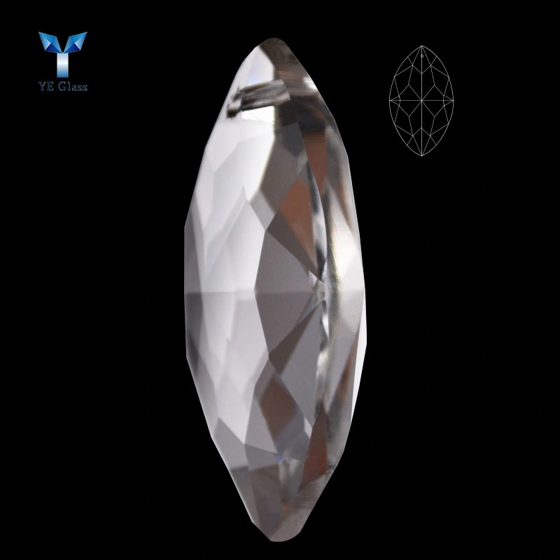 Custom Oval Single Hole Crystal Pendant for Decoration
