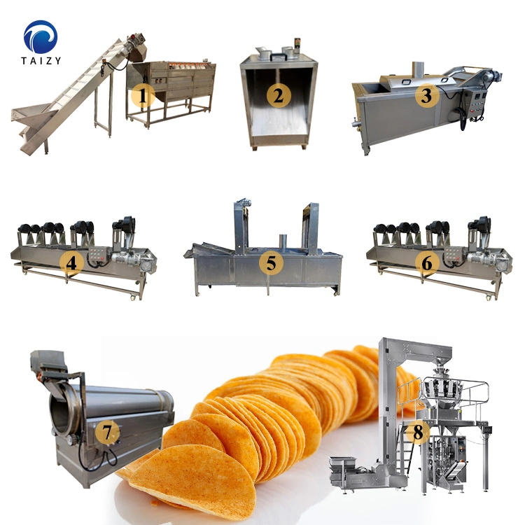 Industrial Fully Automatic Potato French Fries Production Line Potato Chips Making Machine