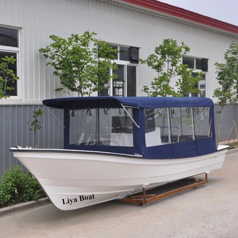 Liya Fiberglass Fishing Boat 760 Panga Motor Ship for Sale