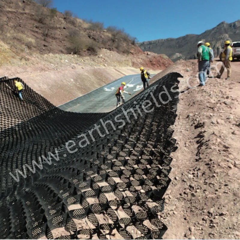 Material de entrada de plástico de HDPE Grid Geocell grava para la estabilización de suelos muros de contención de precios Geocells