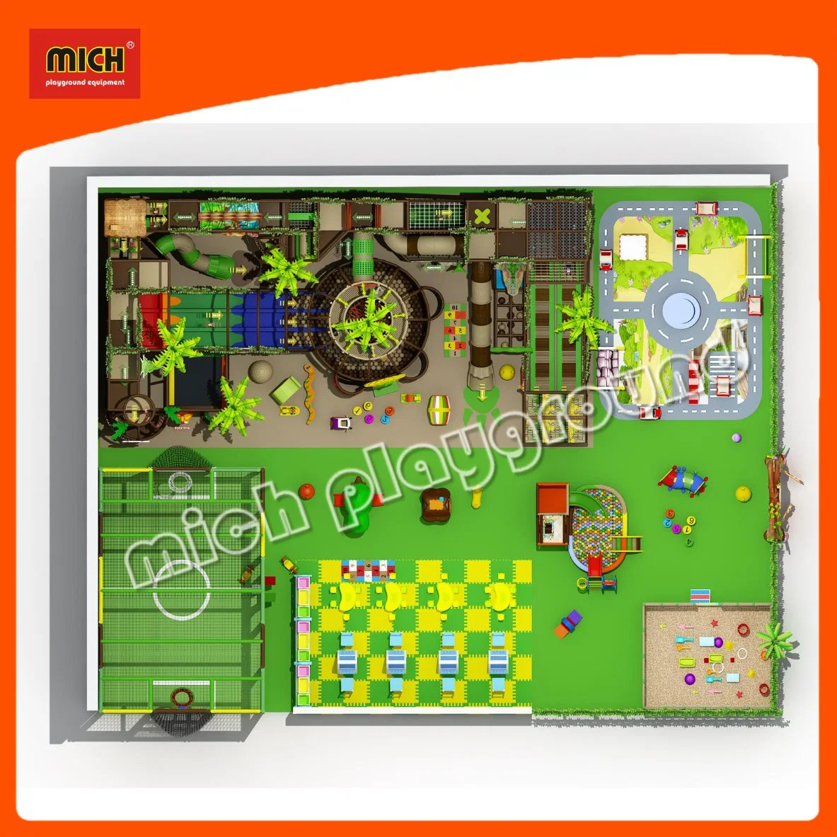 Mich Indoor Soft Playground Labyrinth Play Area for Toddler