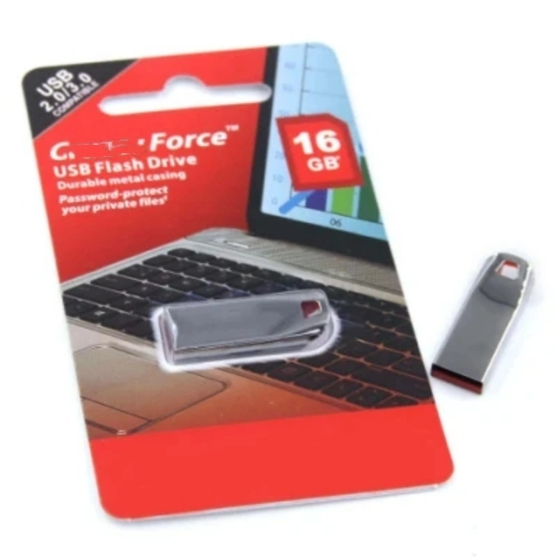 Caneta Flash com logótipo de 16 GB com cartão de Metal Gift Promocional USB DE 128 MB