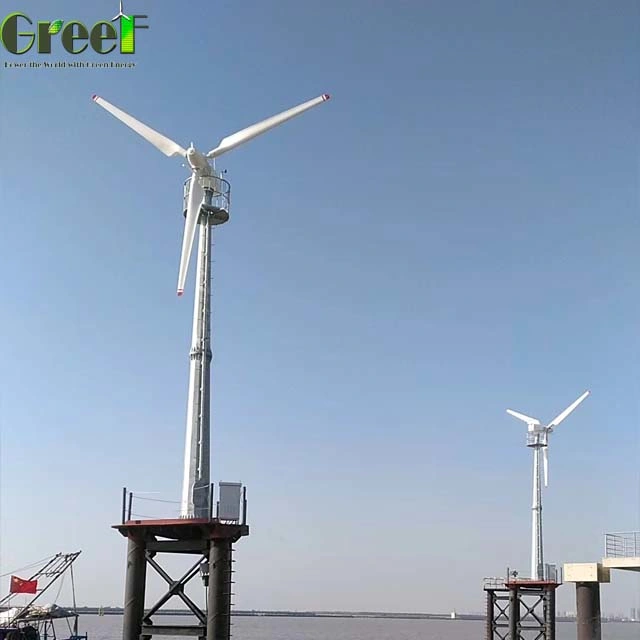 Easy Installation Tilt-up Tower 5kw Generator Wind Turbine Varialbe Pitch Control Blades