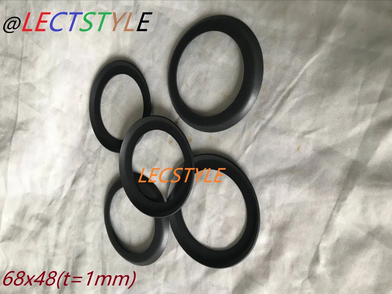 Lectstyle Oil-Free Air Compressor Pre Formed Ring PTFE Piston Rings 68X48X1mm