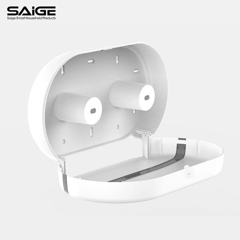 Saige High quality/High cost performance  ABS Plastic Wall Mounted Toilet Double Paper Towel Holder