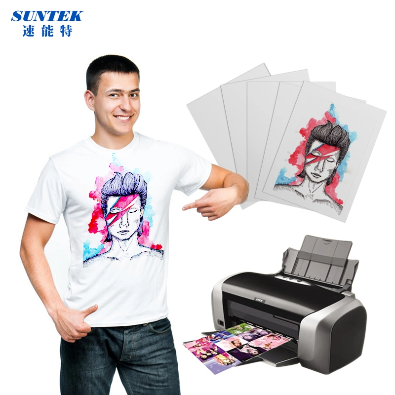 A4 Transfer Paper Light Dark Color Printing On Heat Press (طباعة ألوان غامقة لورق النقل مقاس A4 عند بالنسبة إلى المنسوجات الخزفية نمط ورق من البلاستيك A4 Matal طباعة 203GSM 20 ورقة/حقيبة