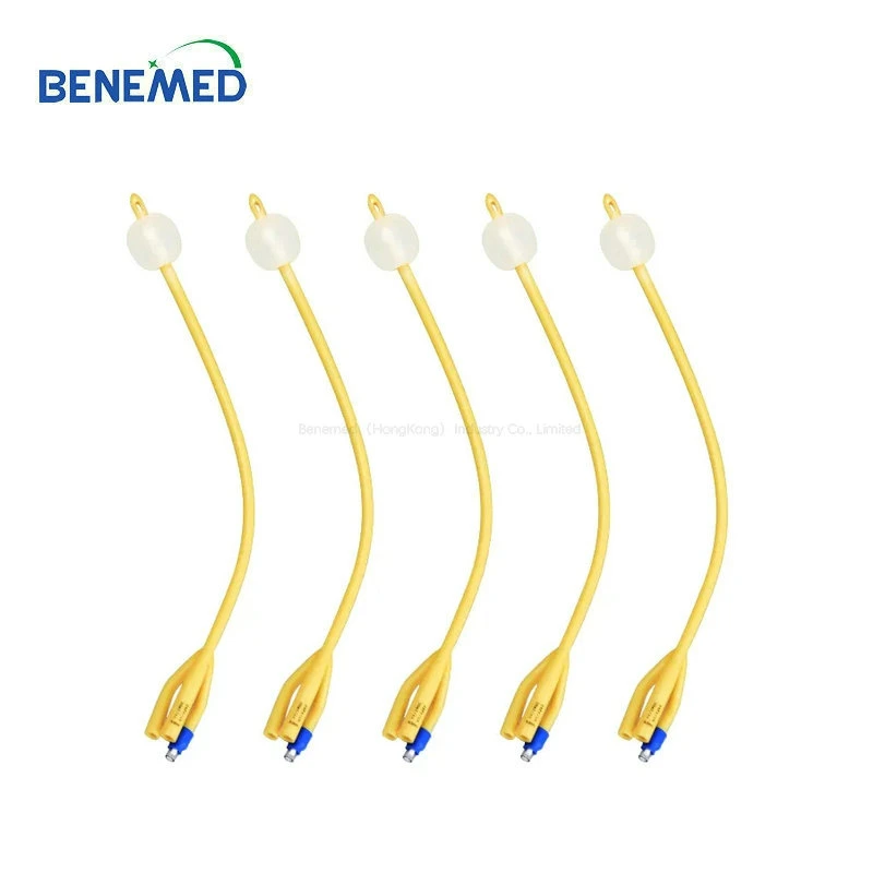Catéter de látex Foley con 3 vías