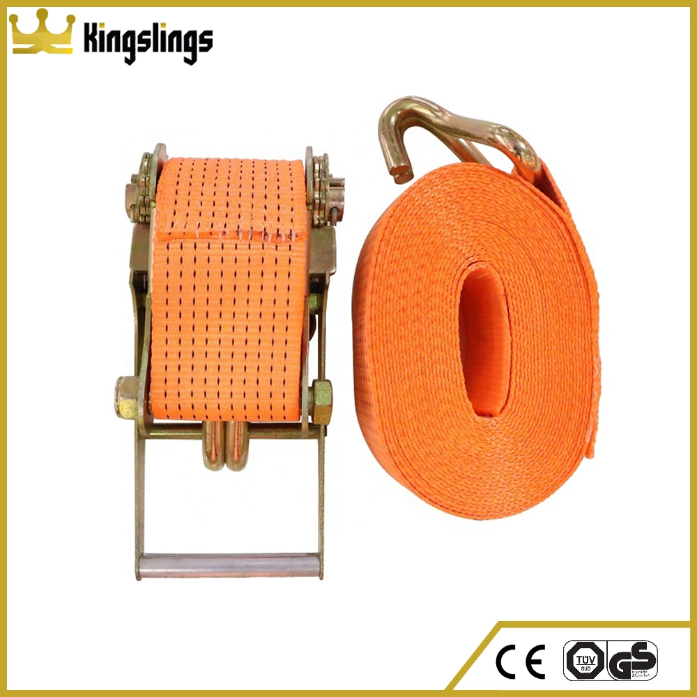 Kingslings 4" 100mm Heavy Duty Ratchet Lashing Strap Truck Tie Down