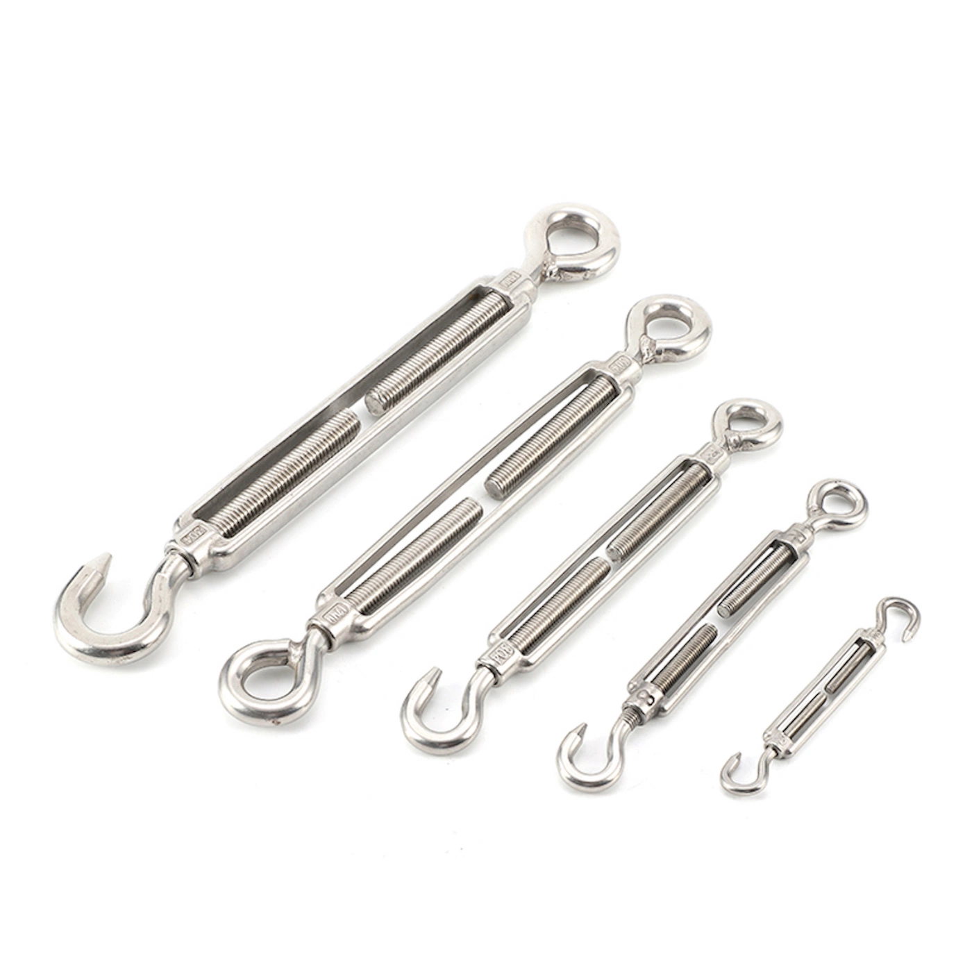 Stainless Steel Fencing Wire Hook Eye Jaw Wire Rope Cable Fitting Rigging Hardware Turnbuckle