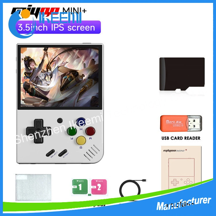 Console de jeu Miyoo Mini plus+ Retro 3.5 pouces Open Source Lecteur de jeux vidéo portatif pour consoles de jeux vidéo portables GBA/PS1