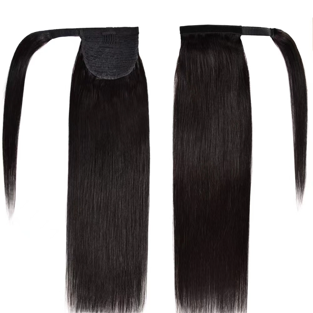 Mayorista Invisible ponytail Straight Hair Extensions 100% Vietnamita Human Hair Real Weft con el precio más bajo de la fábrica