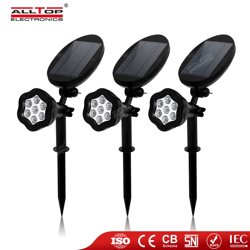 Alltop New Arrival IP65 Waterproof 7W Lawn Lamp Courtyard Park Outdoor RGB LED Solar Garden Light