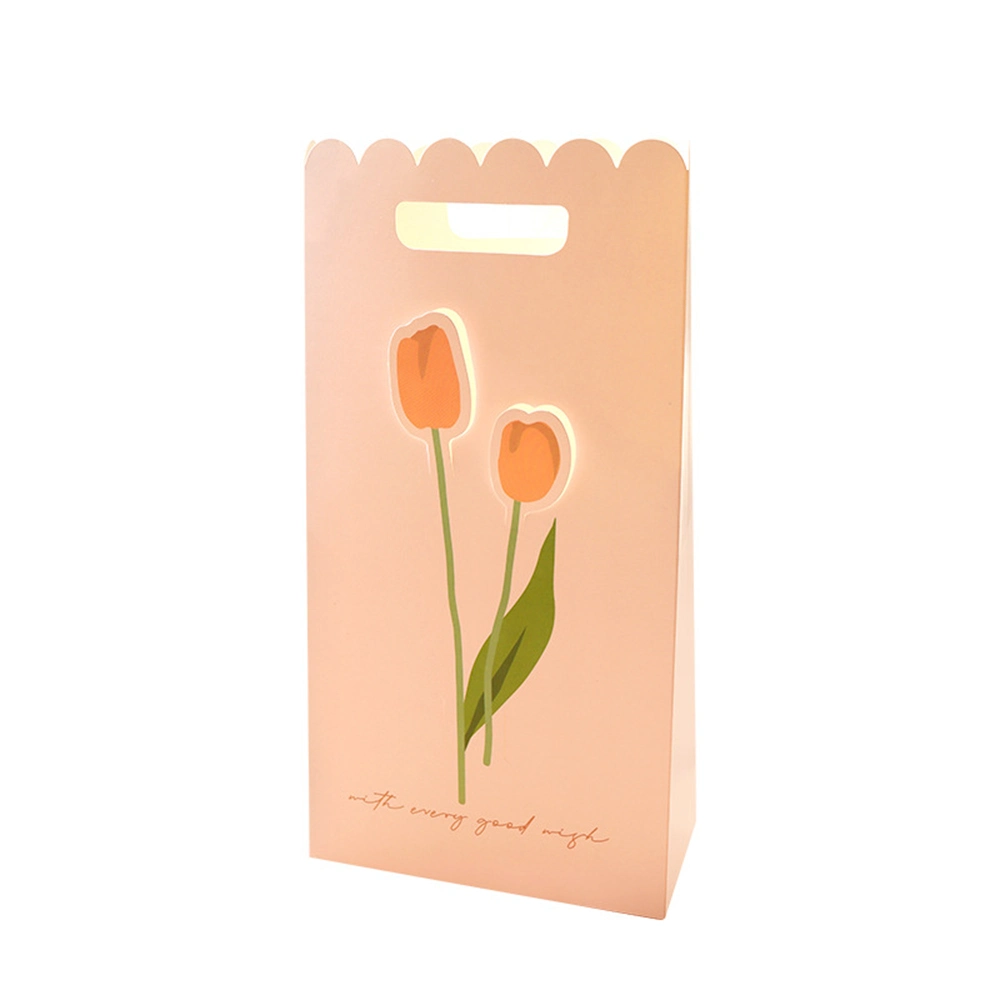 High Quality New Design Cheap Price Paper Bag Tulip Flower Bag