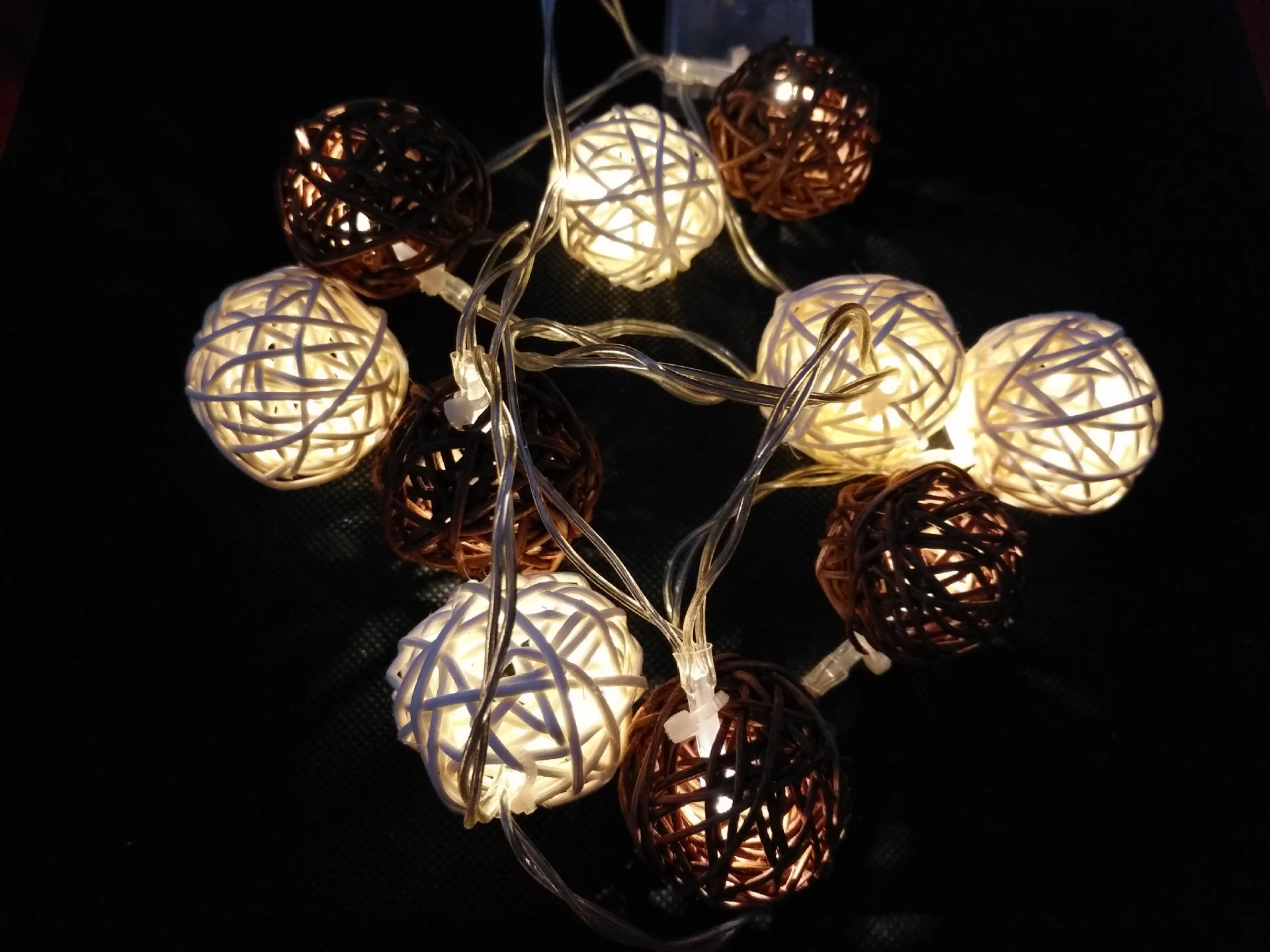 Decorative Round Multi-Color Wedding Christmas Cotton Ball LED String Light