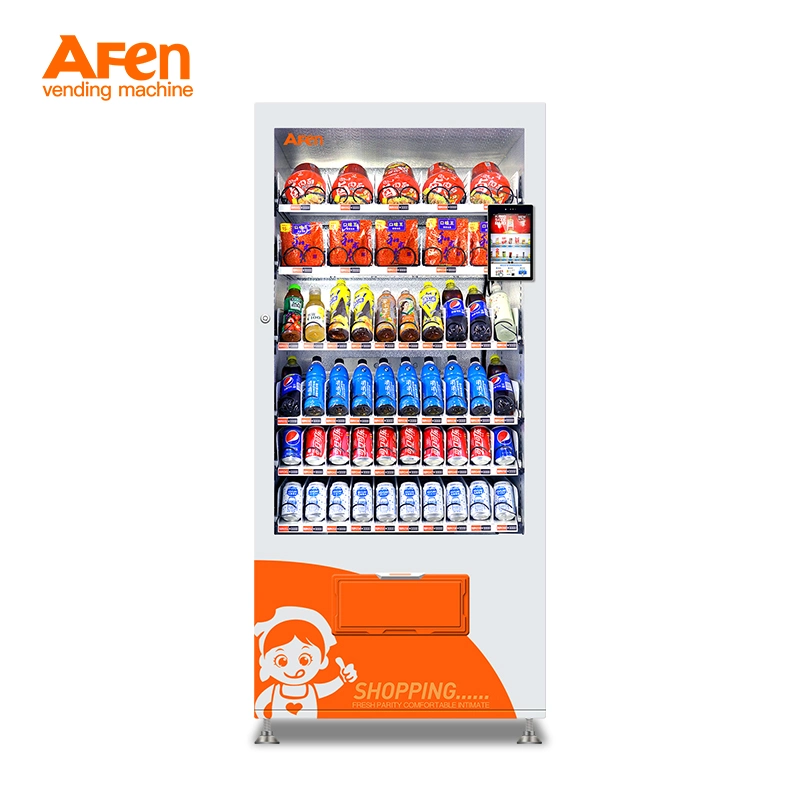 Afen Factory Wholesale/Supplier 3D Face Recognition Payment Vending Machine Small Drinks and Snack Vending Machine in Malaysia