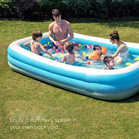 Adulte rectangulaire extérieure PVC Piscine gonflable piscine gonflable de plein air de famille