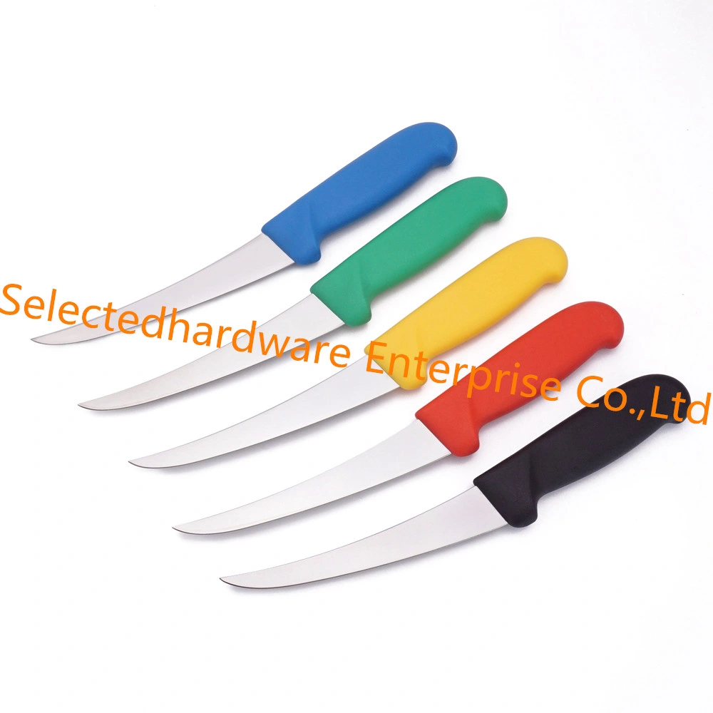 6" Cuchillo de deshuesar curvado de acero inoxidable, ultra afilado para aves de corral y filetear pescado