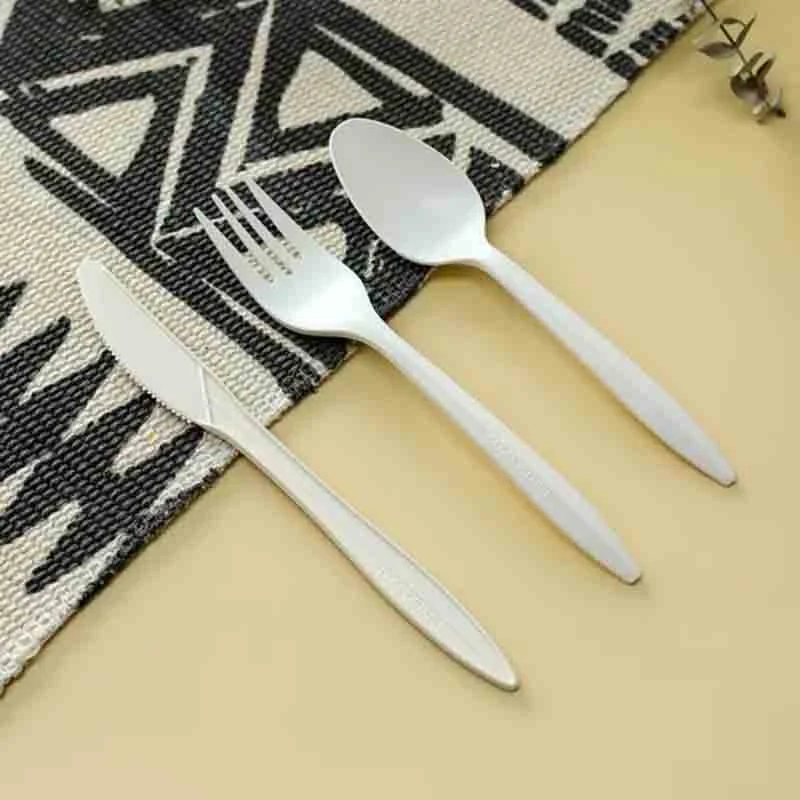 Factory Directly Price Disposable Cornstarch Knife Fork and Spoon Food Grade Plastic Cutlery