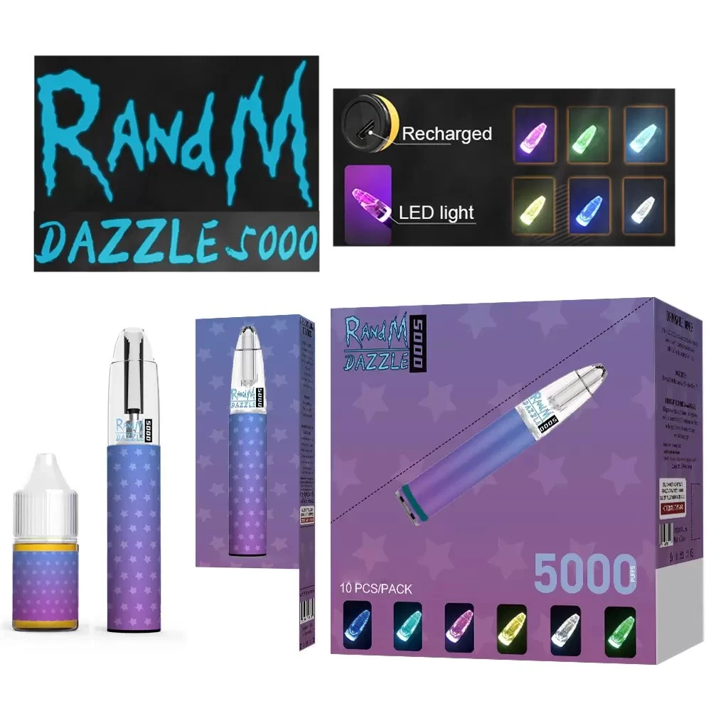 Wholesale/Supplier R and M Dazzle 5000 E Cigarette Recharged Refilled Disposable/Chargeable Vape Pen