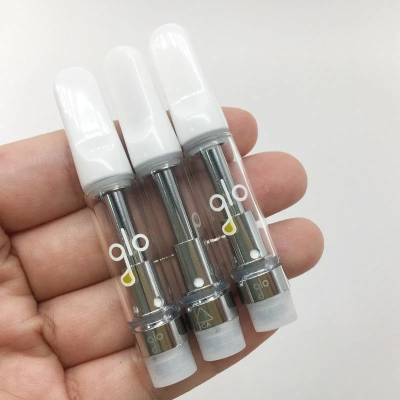 Mayorista de fábrica de extractos de la Glo cartuchos Vape Atomizer 0.8ml 1ml de aceite del depósito de vidrio Pyrex con el paquete de verificación