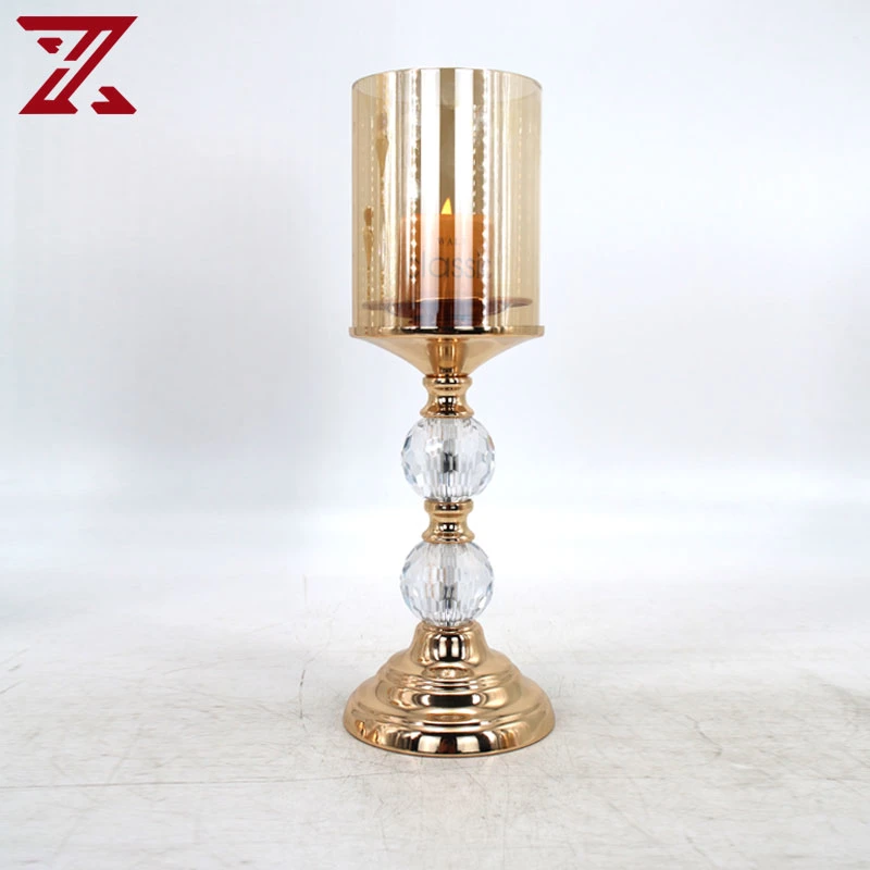 Promotion Gift Metal Pedestal Candlestick Wedding Hotel Craft Gold Candle Holder