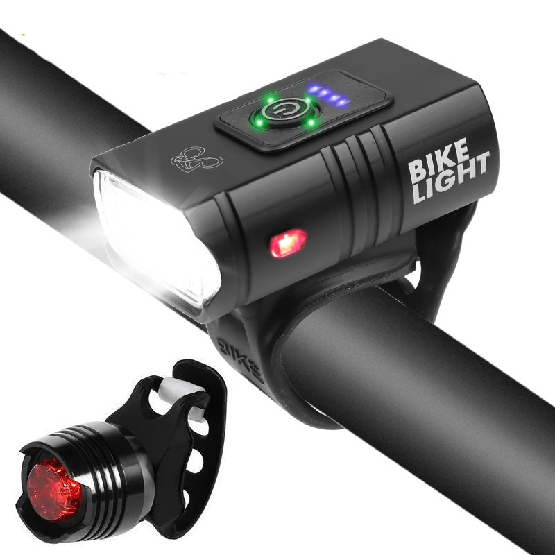 New 2t6 Bright Light Bicycle Light USB Rechargeable Built-in Battery with Power Display Bicycle Light