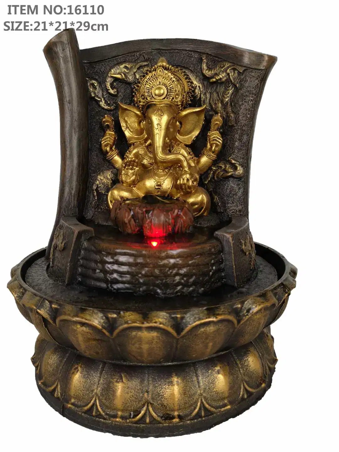 Southeast Asia Thailand Buddha Waterscape Zhaocai Crafts Creative Resin Fountain Running Water Products Manufacturers Direct