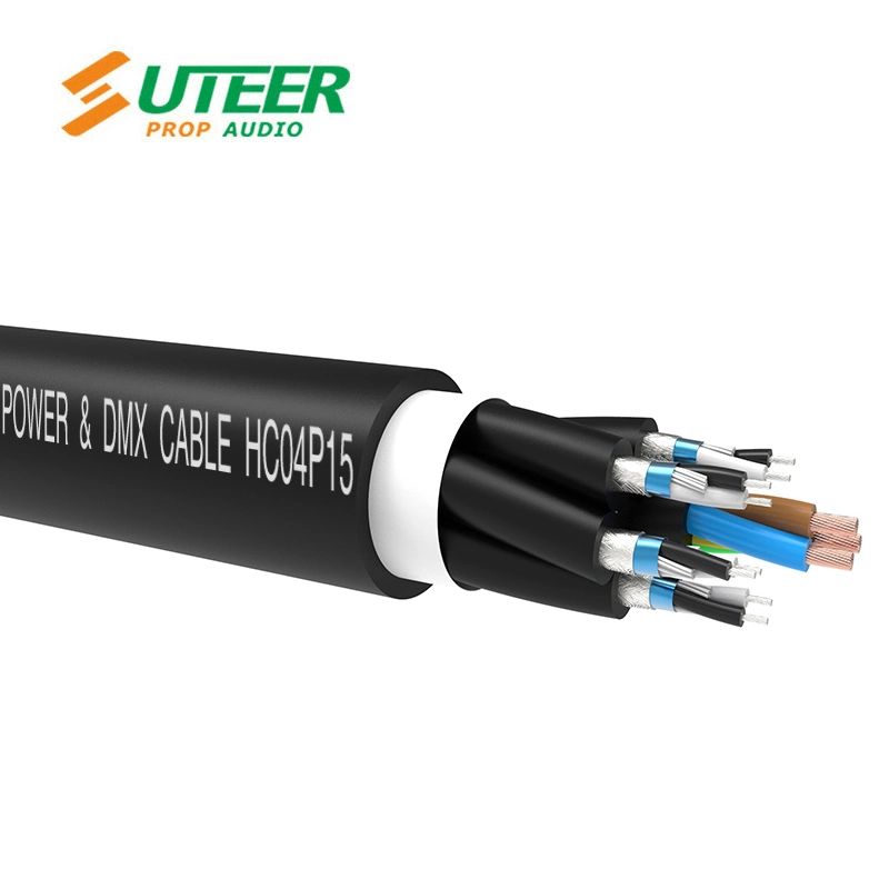 Combination Cable Power 3G2.5 + 4 X 110 Ohm DMX Hybrid Cable