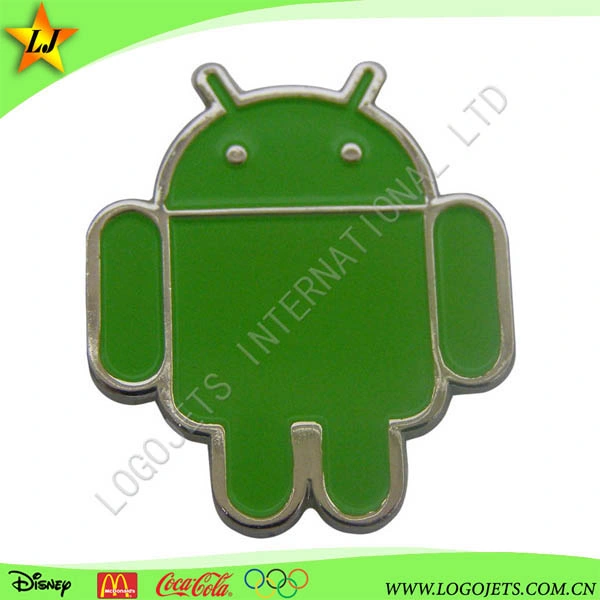 Fashion Customized Metal Iron Stamp Soft Enamel Android Souvenir Badge Lapel Pin Corporate Gift