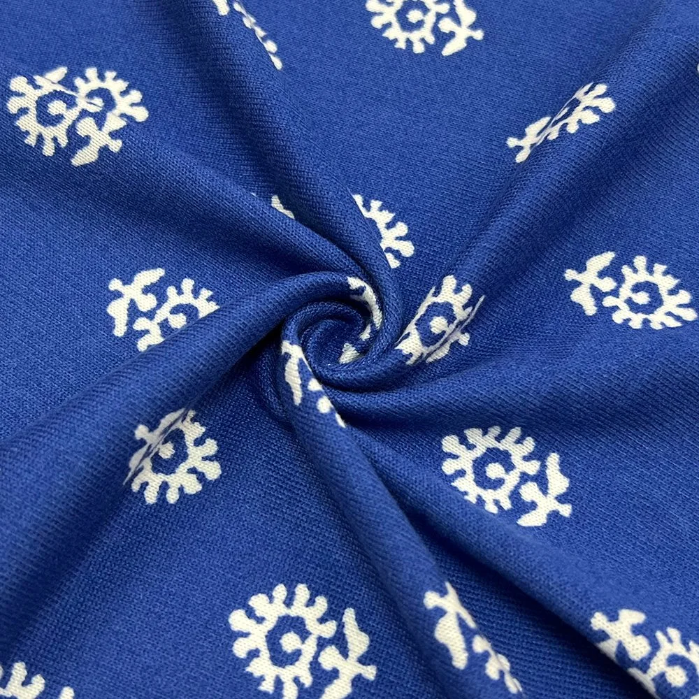 Polyester Spandex DTY Hacci Brushed Prt Fabric of Soft Handing Feeling