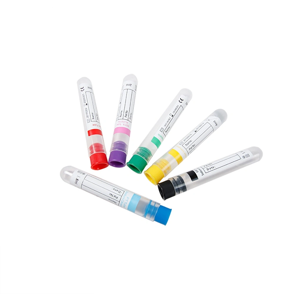 Utilisation de taille différente Medical gel clot&amp;caillot ESR d'EDTA PT héparine Tubes de prélèvement sanguin de glucose