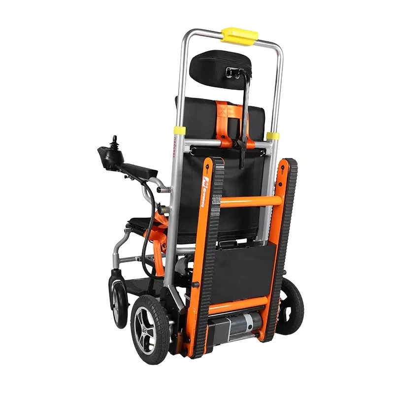 Cadeira de rodas elétrica amovível multifunções para trabalhos pesados com escada elétrica Escalada cadeira de rodas elétrica