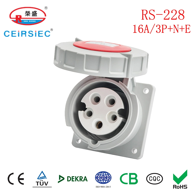 16A 5 Pin Waterproof Industrial Socket for Good Quality Hot Sale RoHS Surface Socket