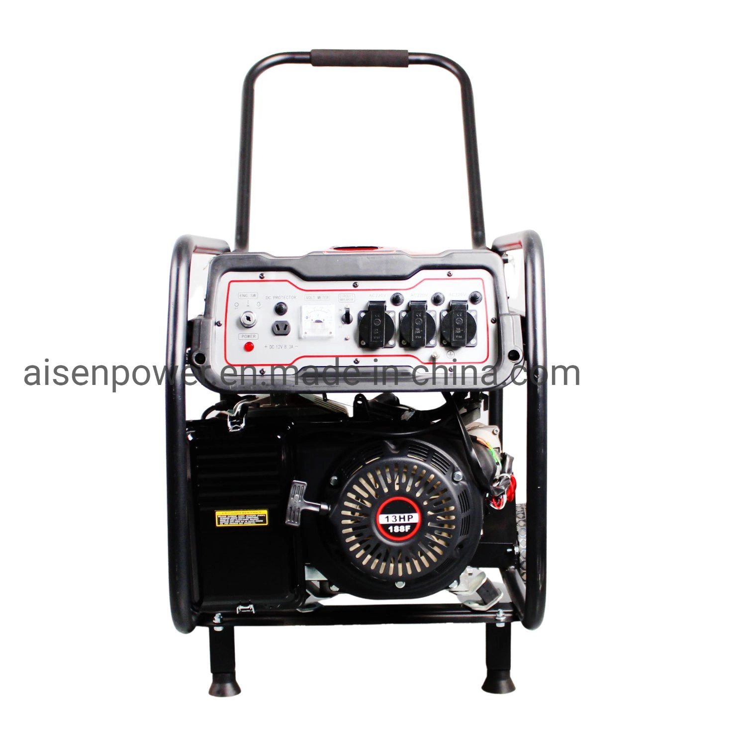 Aisen Power Useful High Capacity Kw 230V 50Hz Mobile 10 kVA Best Home Generator Set 380 Volt 10000 Watt Gasoline Generator